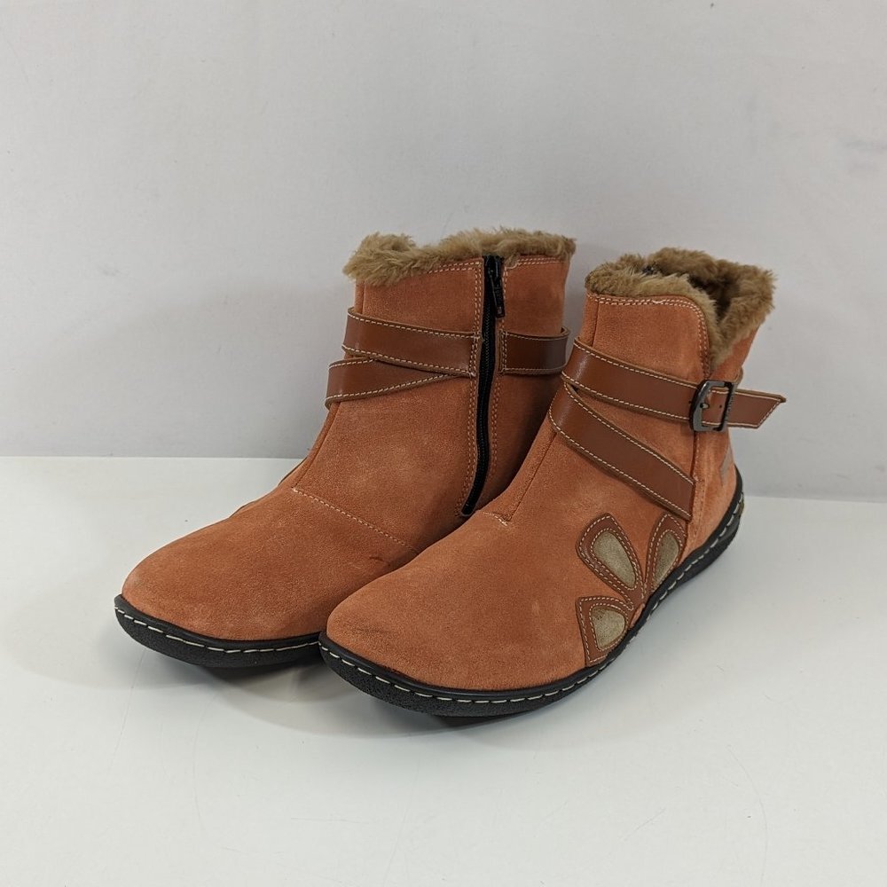 Josef Siebel Faux  Fur Lined Leather Boots Size 8